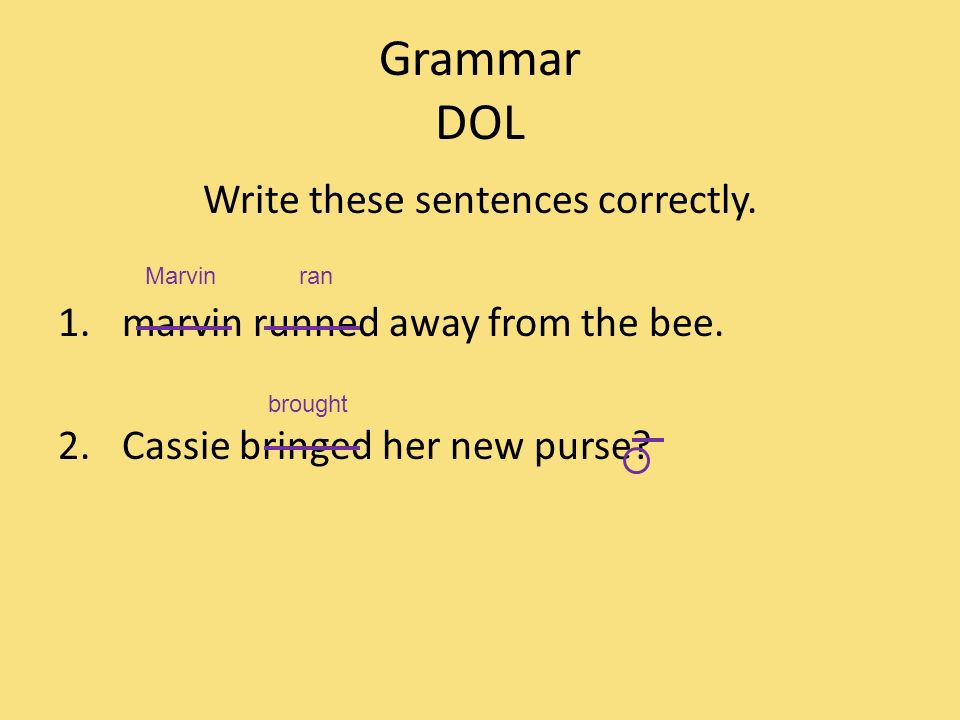 How to Write a Sentence Correctly